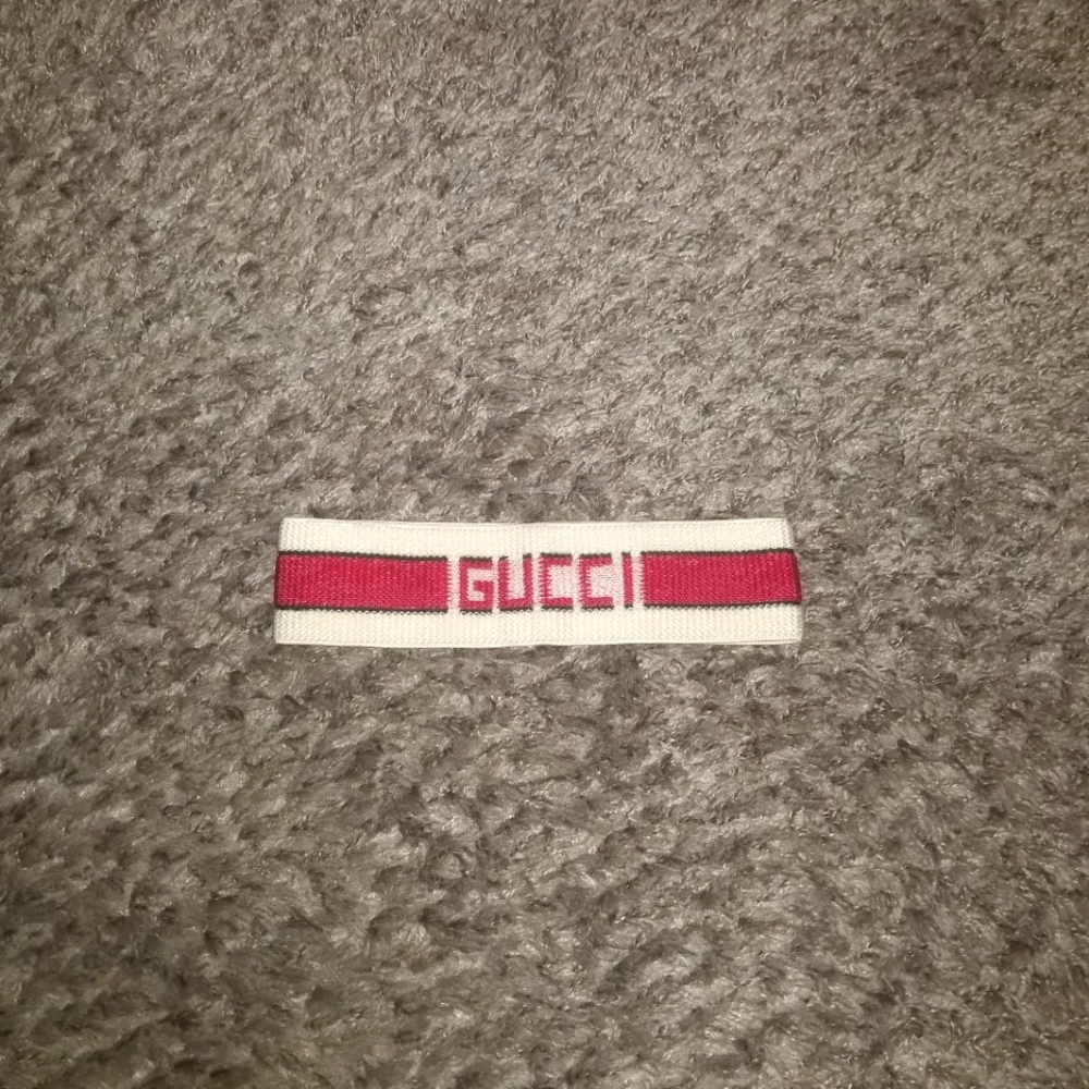 Gucci 80s Styled Elastic Red/White Headband